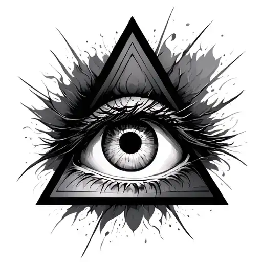 triangle with eye inside - Variation 2