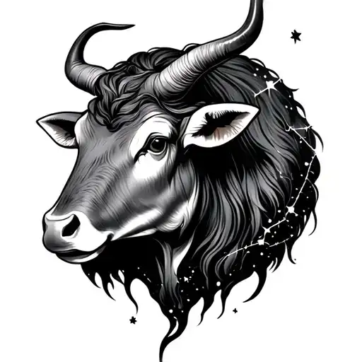 Taurus constellation made