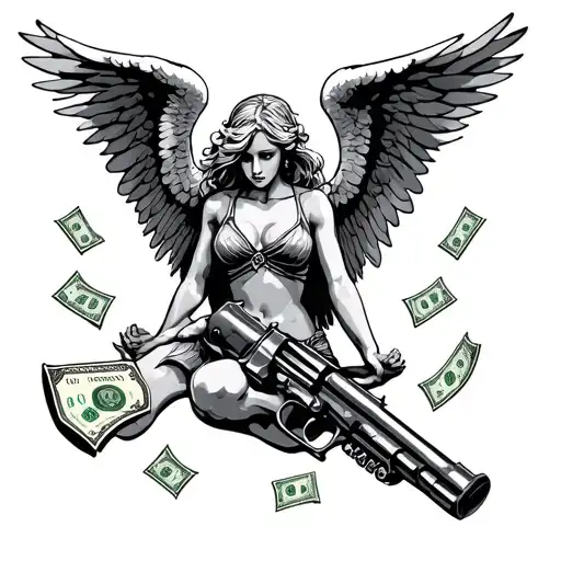 angel with guns money drugs