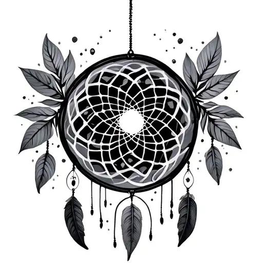 minimal dream catcher entangled in a beautiful