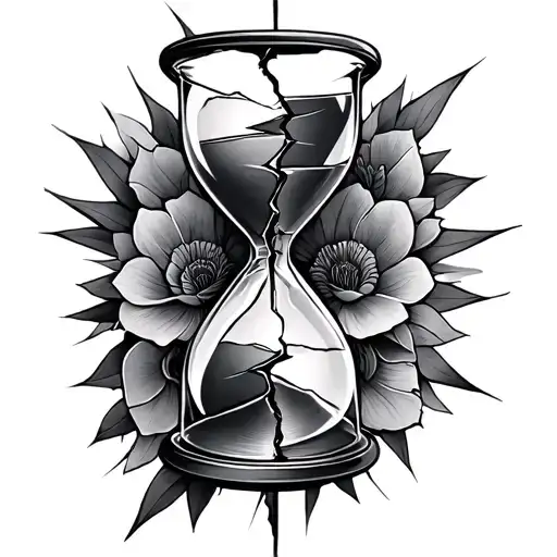 broken hourglass