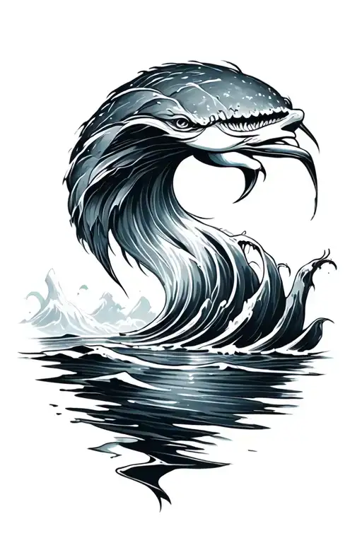 strength and calm ocean waters - Variation 2