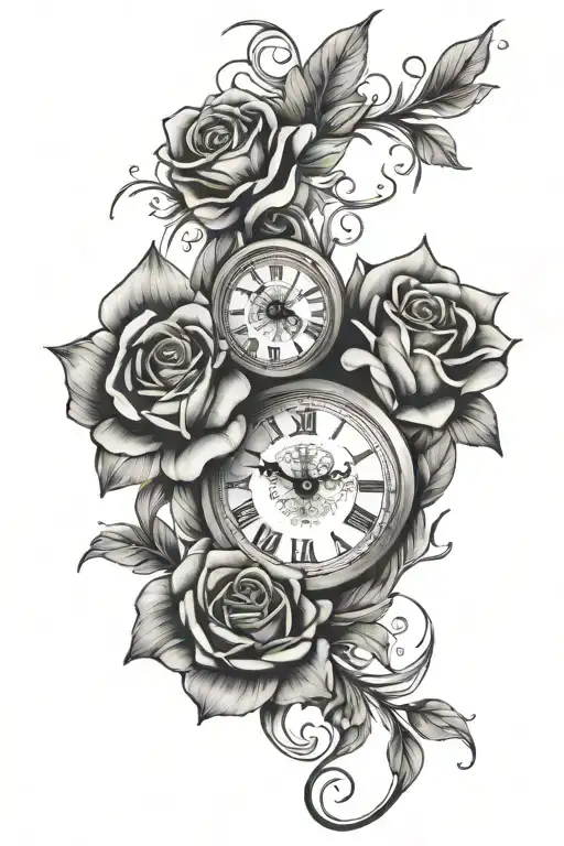 time and flowers intertwined - Variation 2