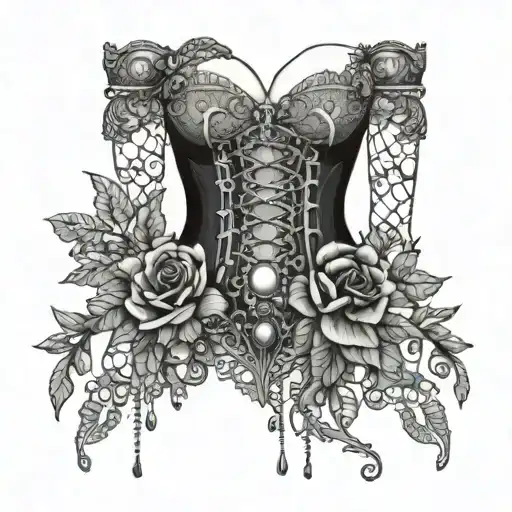 bdsm with lace and gems - Variation 2