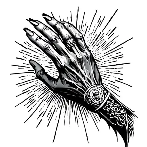 fear no evil hand tattoo - Variation 2