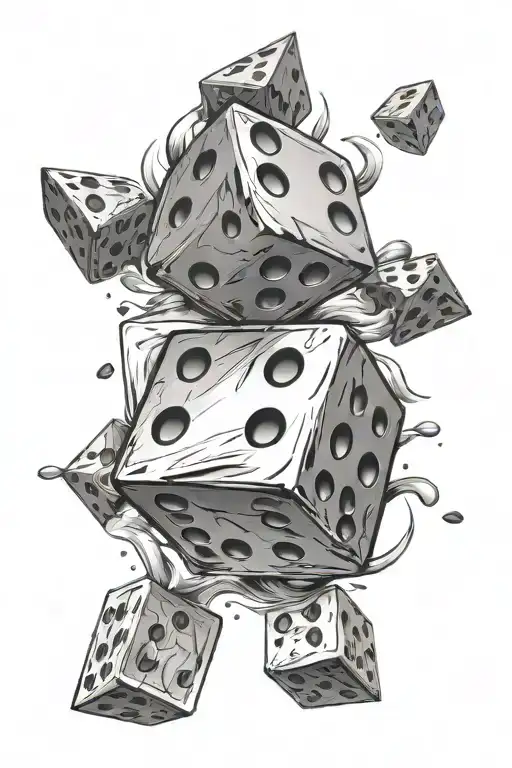 dice symbolizing quitting gamble symbols - Variation 1