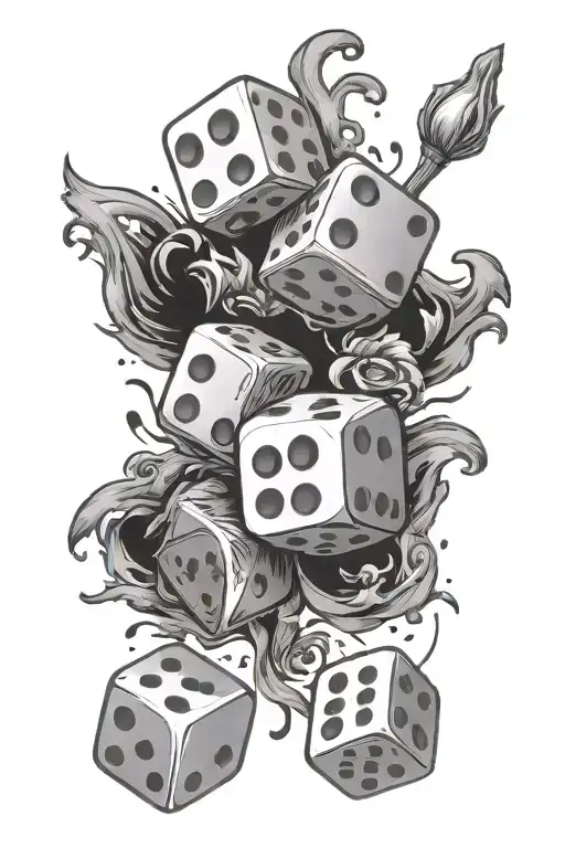 dice symbolizing quitting gamble symbols - Variation 2