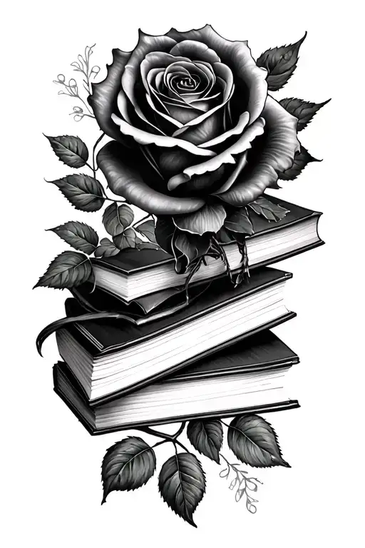 roses and books