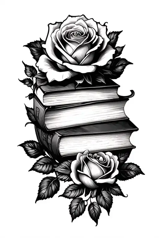 roses and books - Variation 2