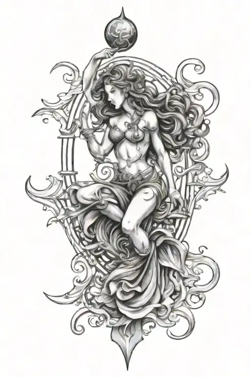 aquarius, zodiac, mystical - Variation 2