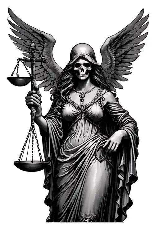 lady Justice and the grim reaper