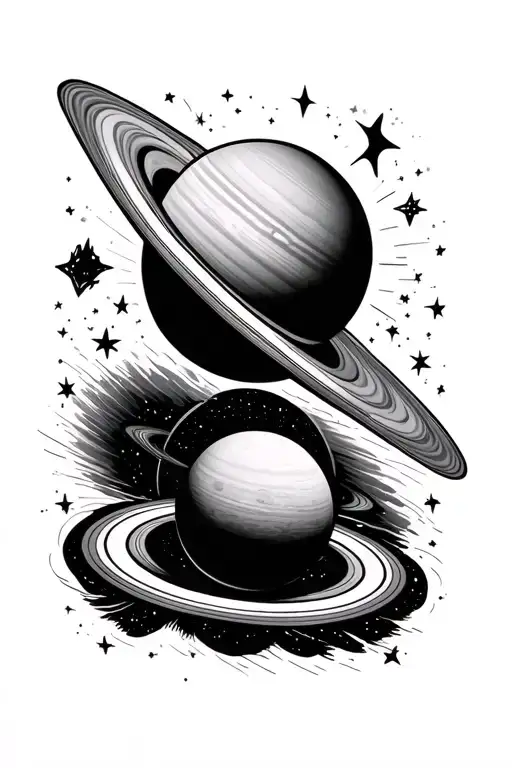 3 and only 3 planets that turn together in the middle of the stars - Variation 1