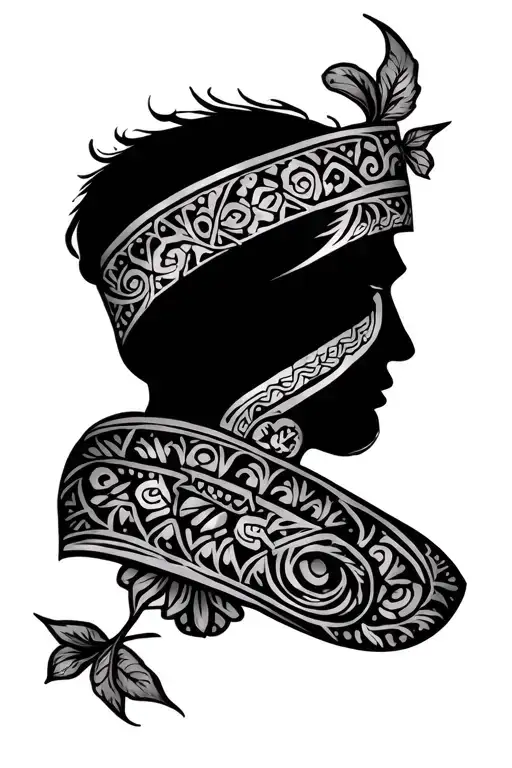i want a tattoo that represents pakistani cluture using ethnic designs but wraps around my bicep (no flags) - Variation 2
