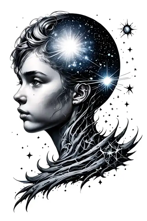 intelligence système solaire galaxy filled with stars - Variation 2