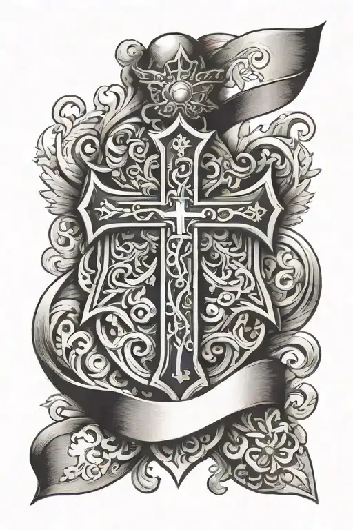 law enforcement, nordic style sleeve, christian cross
