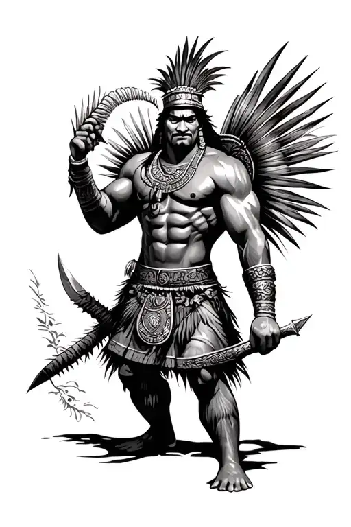 the filipino warrior Lapu Lapu with shaded background