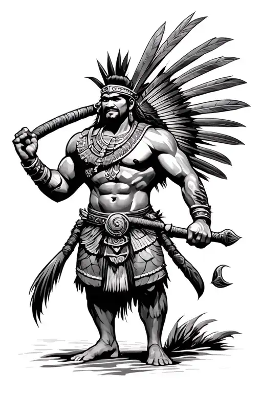 the filipino warrior Lapu Lapu with shaded background - Variation 2