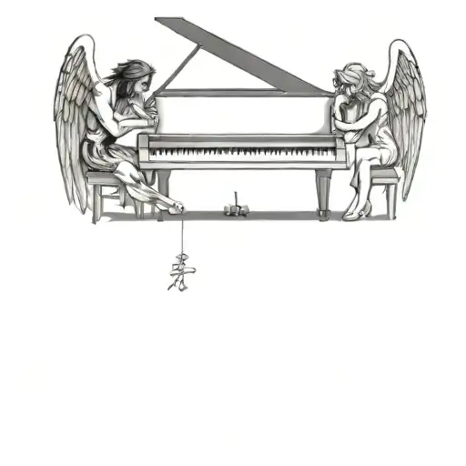 Piano and angel and demon - Variation 2