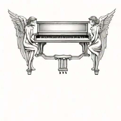 Piano and angel and demon - Variation 3