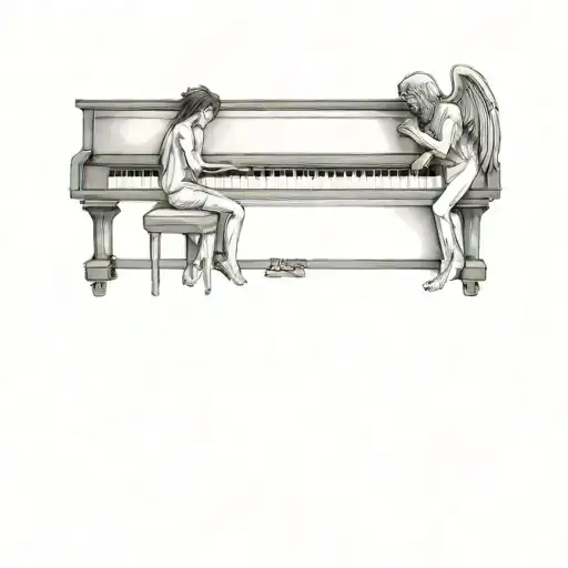 Piano and angel and demon - Variation 4