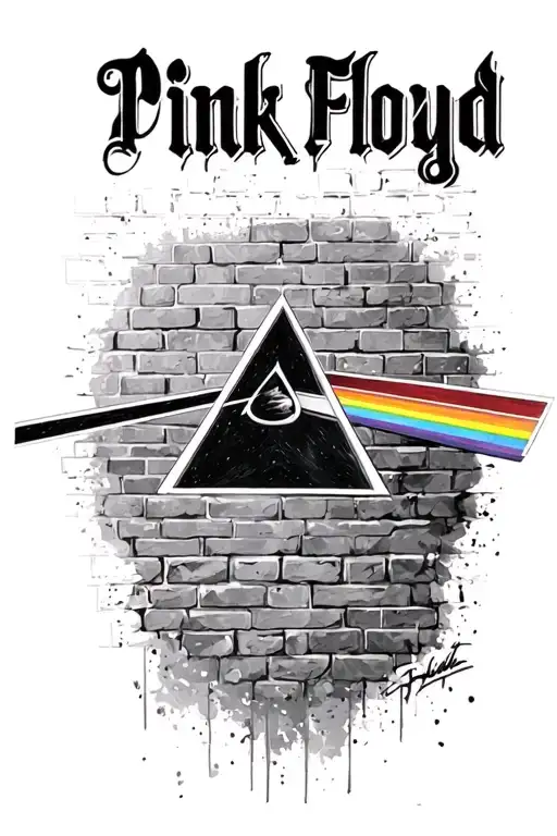 pink floyd, prism, dark side of the moon, the brick wall