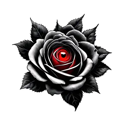 Black rose red eye inside - Variation 2