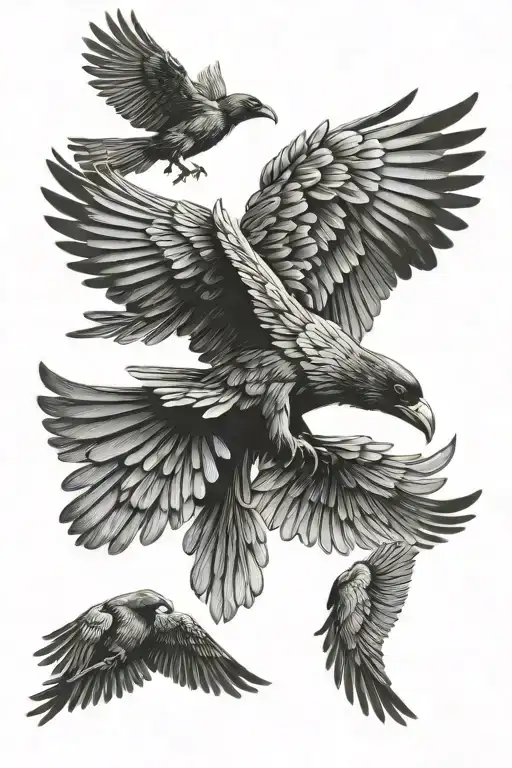 crows and angels flying - Variation 2