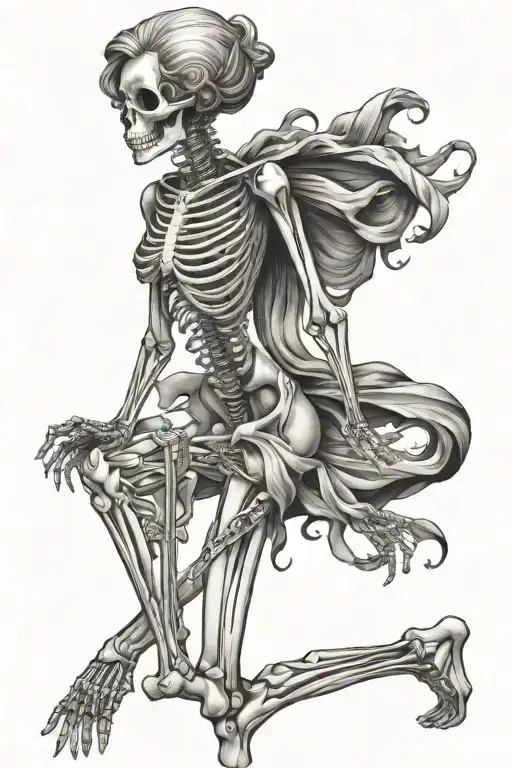 sexy woman body skeleton - Variation 1