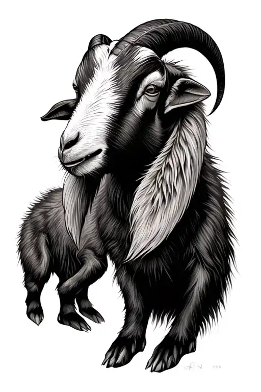 goat mixed with honey badger - Variation 2
