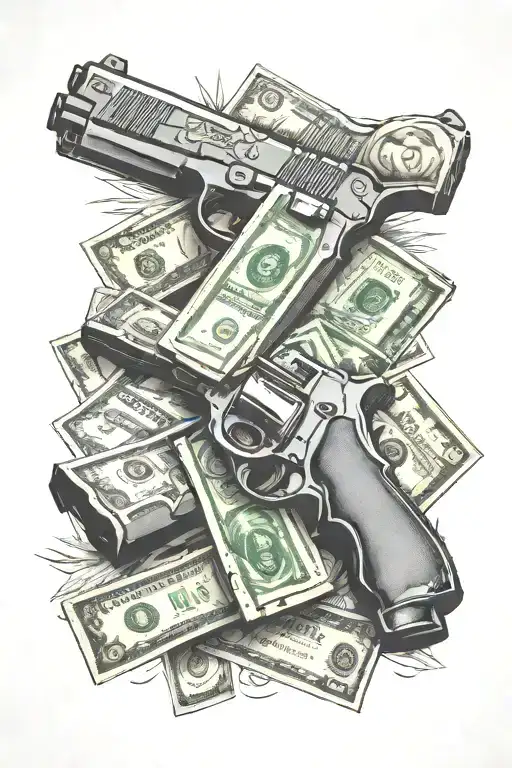 money sign and guns money drugs - Variation 2