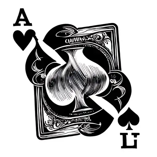 Gambling your life tattoo with ace of spades symbol  - Variation 2