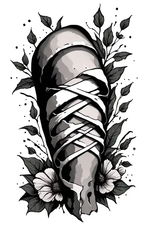 Broken leg tattoo