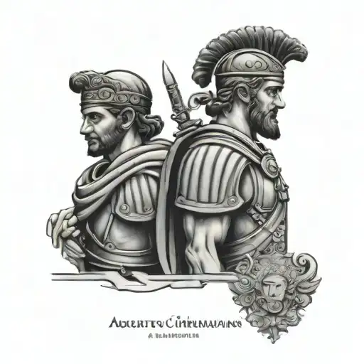 Roman emperors Augusto and Aureliano military style to honour my two sons named after the emperors with the names  - Variation 3