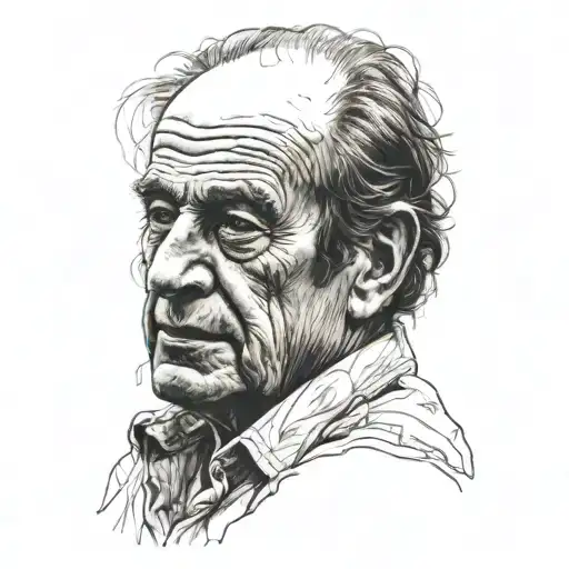 Portrait of Gilles Deleuze - Variation 4