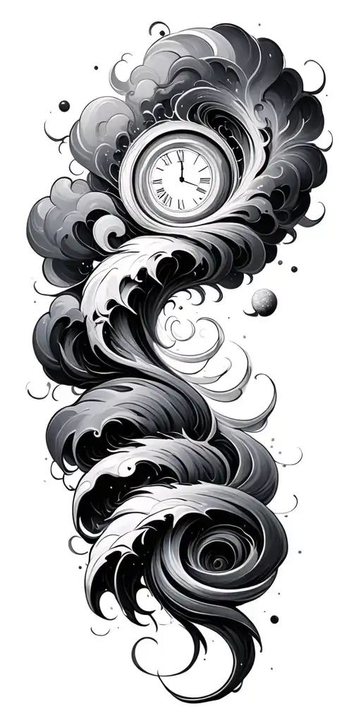 spiral, swirl, clouds, space, time