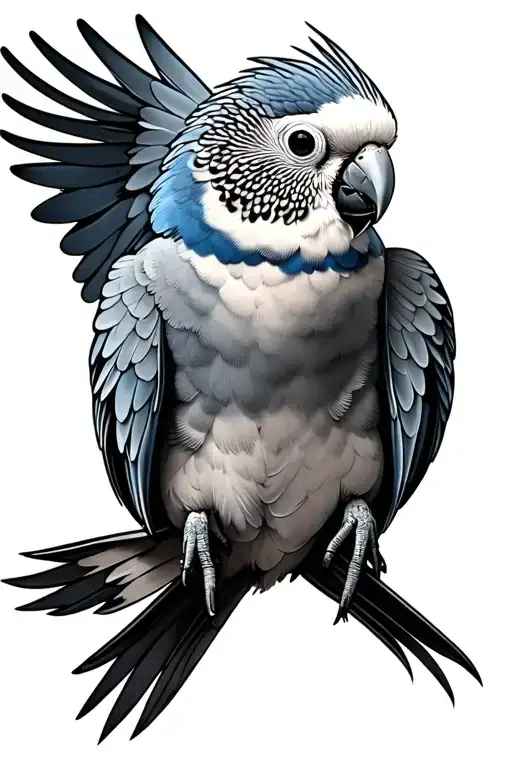 budgie flying - Variation 2