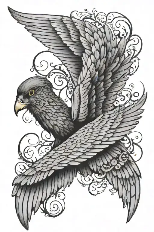 wings spread - Variation 2