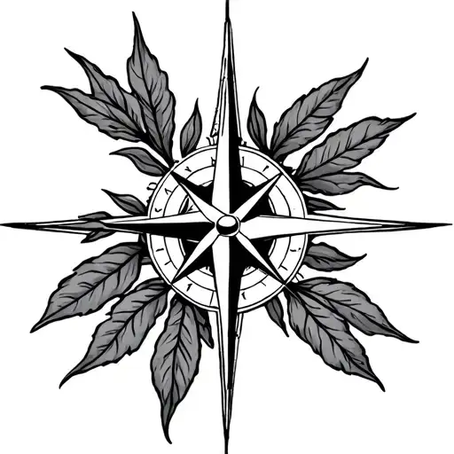 compass rose acacia tree - Variation 2