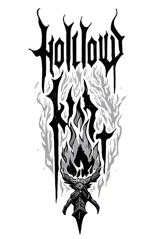 "Hollow" campfire knight rest - Variation 1