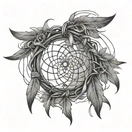 dream catcher in chains breaking and bursting - Variation 1