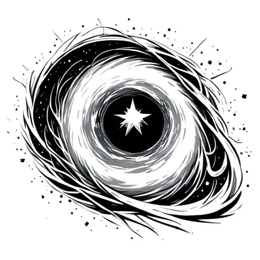 black hole eating star