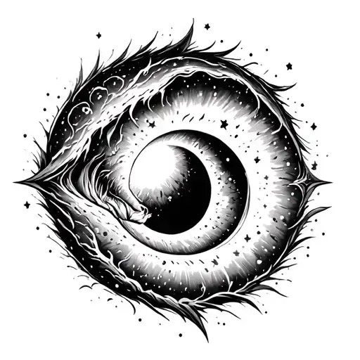 black hole eating star - Variation 2