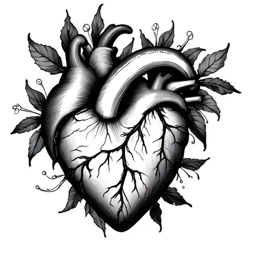 Coverup from a heart tattoo