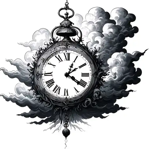 Birth Clock storm clouds