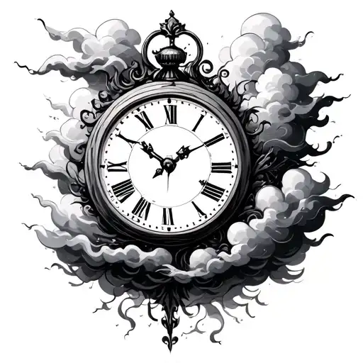 Birth Clock storm clouds - Variation 2