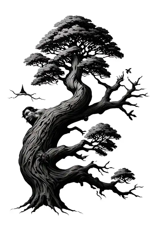 anthropomorphic tree embodying freedom, stability, protection  - Variation 2